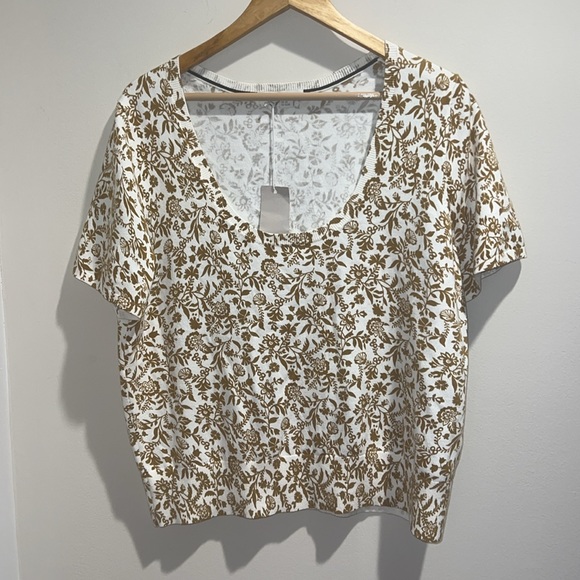 NWT Boden Printed Scoop Neck Shirt Frankincense, Flora Charm 16/18 - Picture 4 of 4